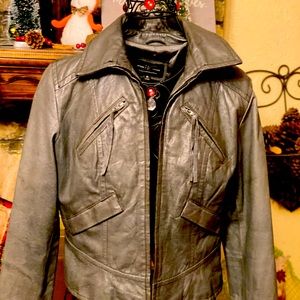 NWOT Gray Leather jacket from Wilson’s Leather